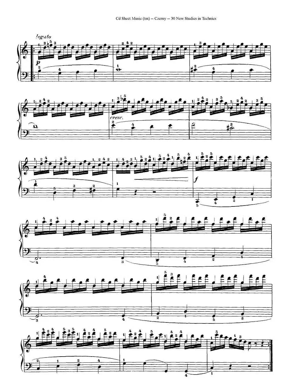 Czerny - 30 New Studies - 4（车尔尼Op849 - 30首练习曲）