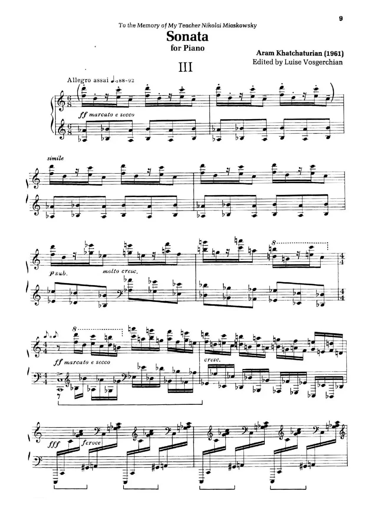 Piano Sonata in E-flat Major Op.95（降E大调钢琴奏鸣曲·Ⅲ）