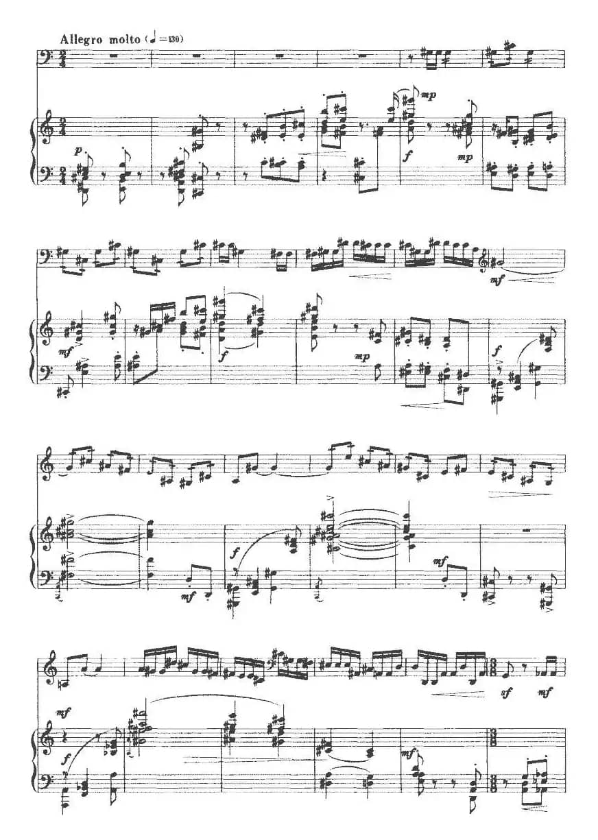 奏鸣曲第二乐章（大提琴+钢琴）