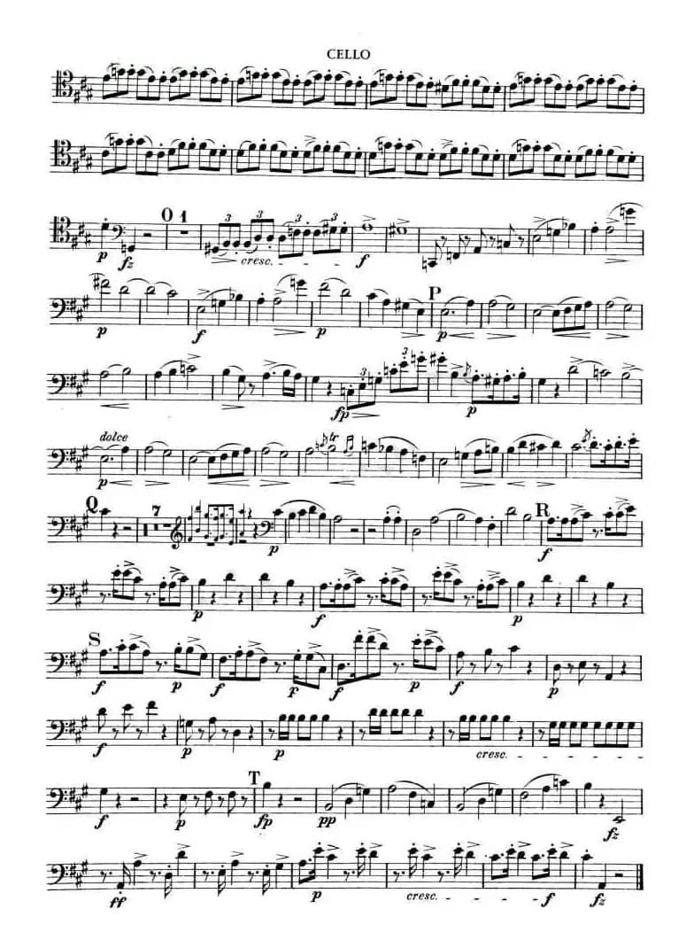 TROUT-QUARTET（大提琴谱）