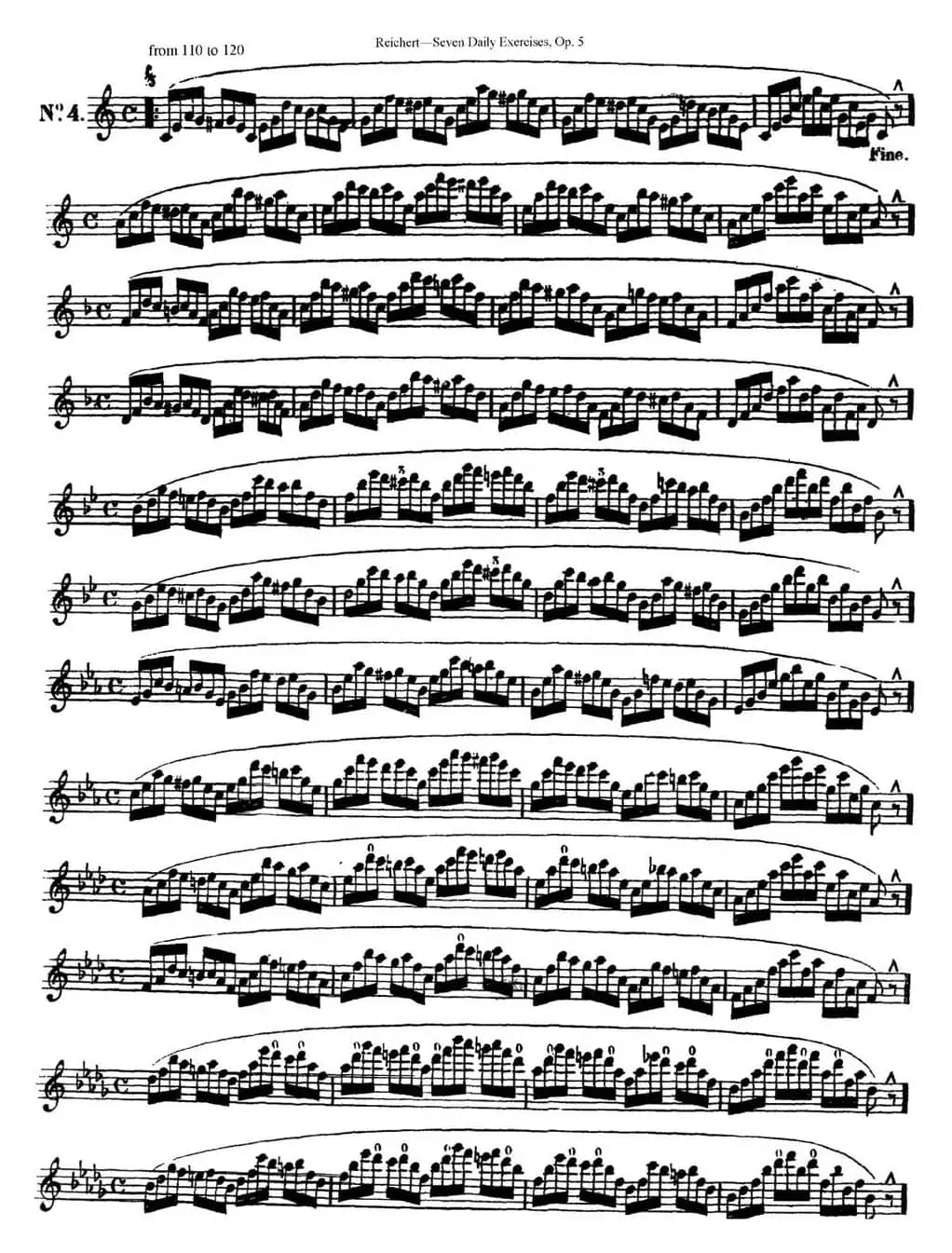 瑞澈特七首每日长笛练习曲Op.5（NO.4）