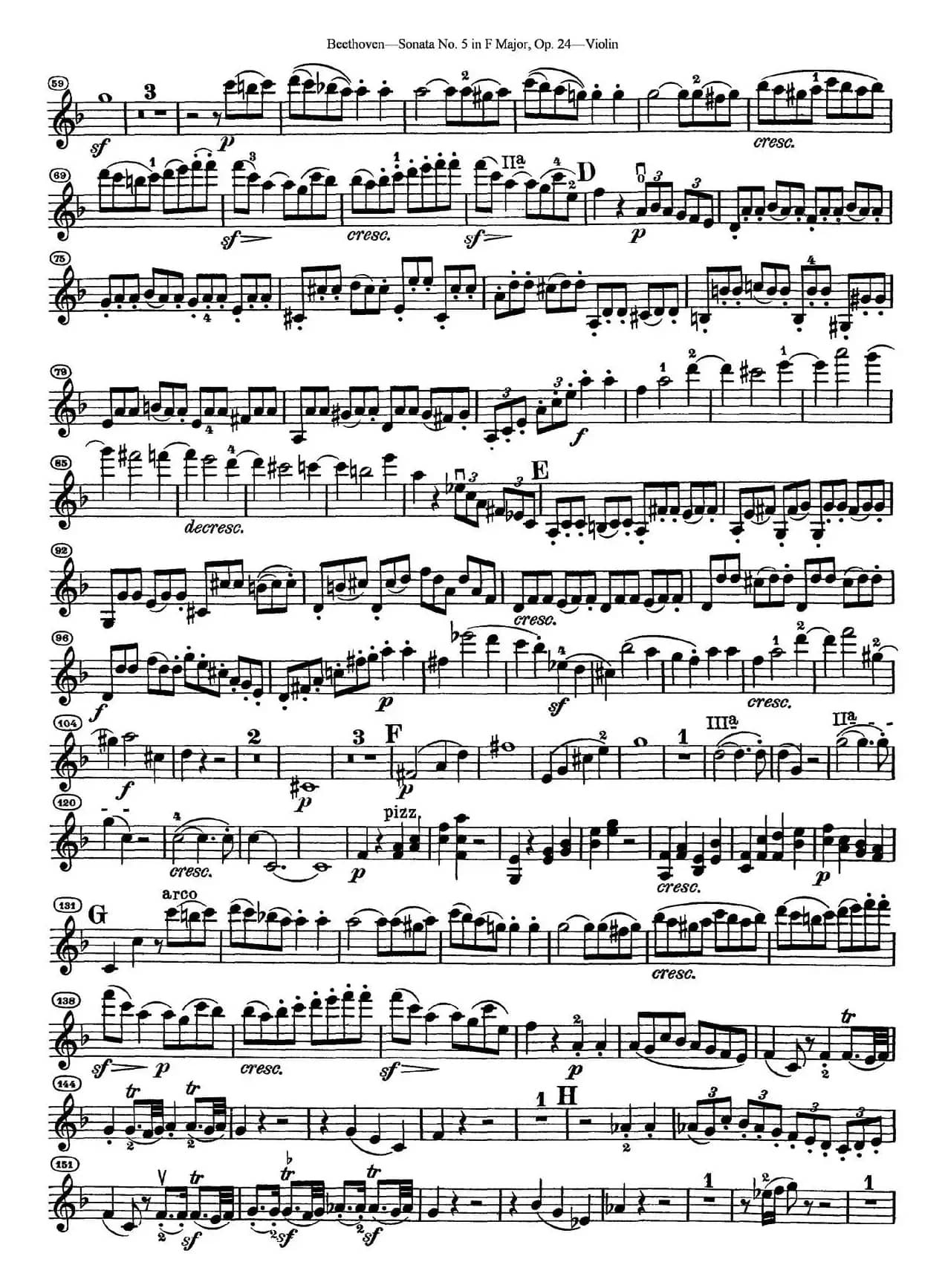 Sonata No.5 in F Major Op.24（F大调第五小提琴奏鸣曲）