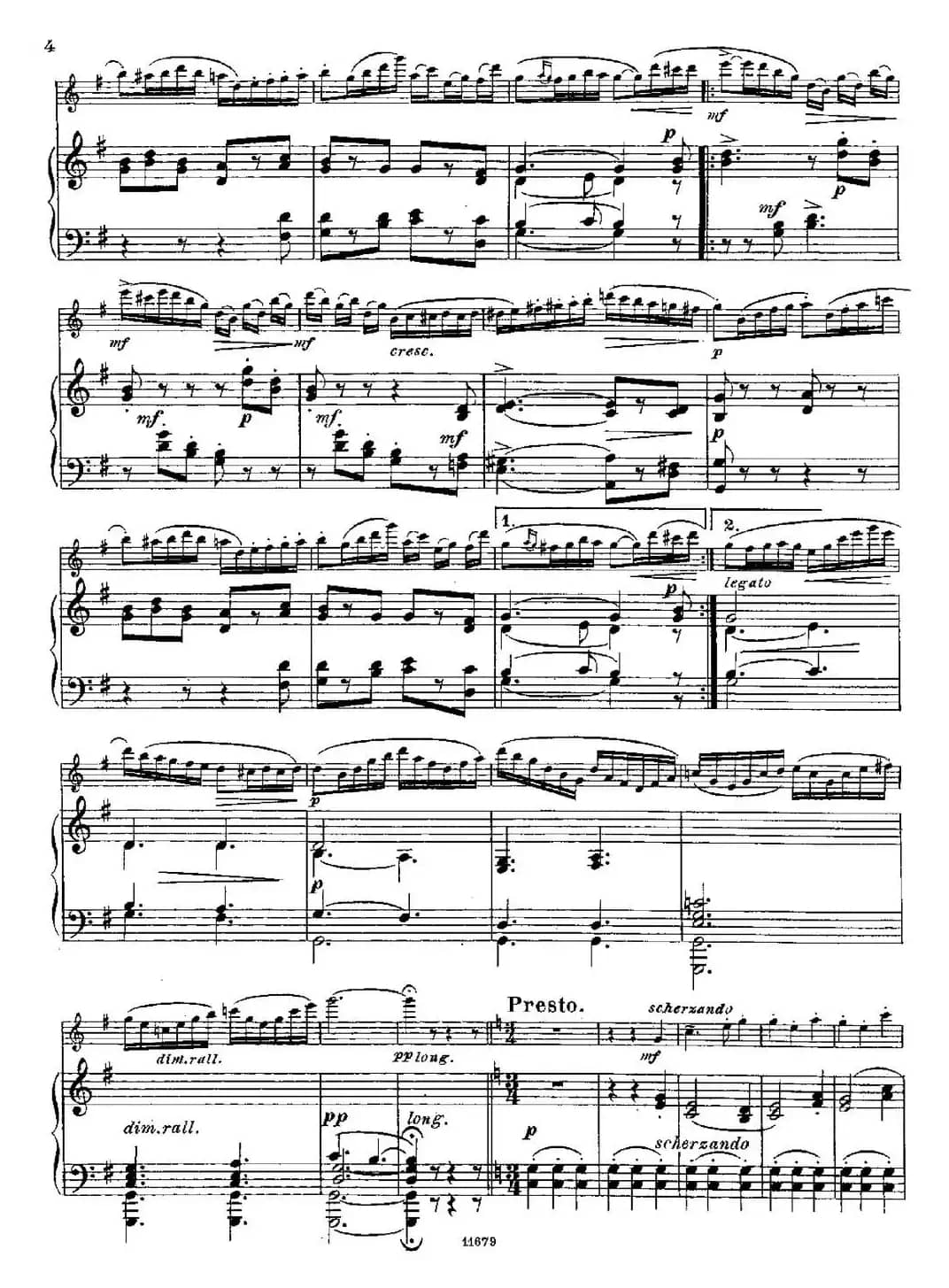 Fantaisies nationales. Ecossais. （Op.59 No.2）（长笛+钢琴伴奏）