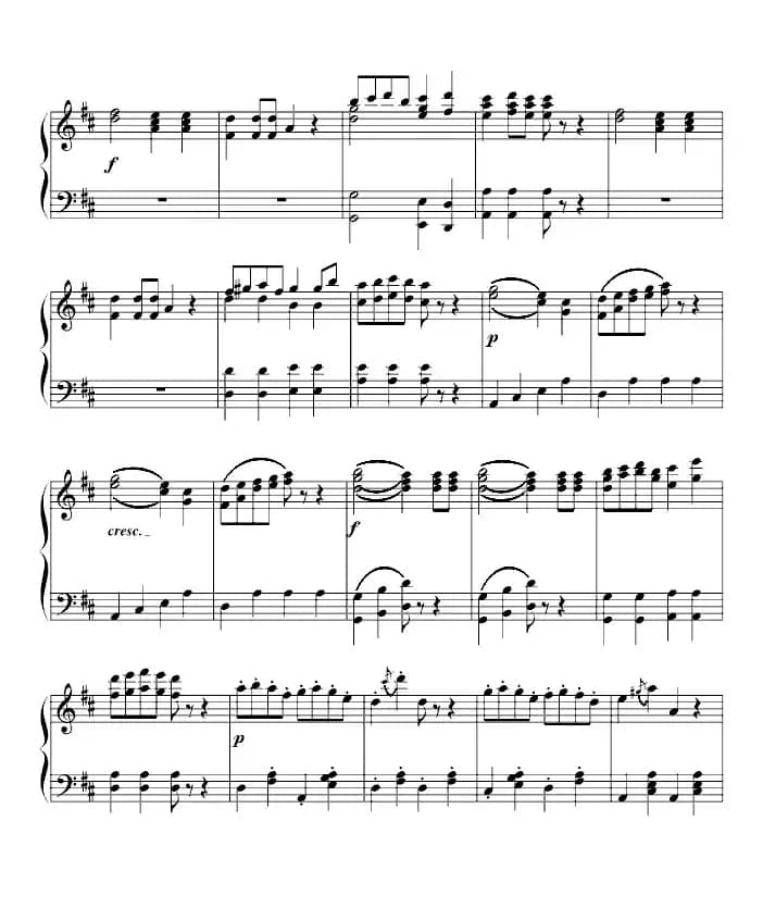 加沃特舞曲（完整版、龙斯明制谱版）