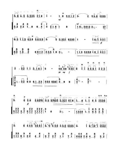 二泉映月（杨荫浏记谱、扬琴伴奏版）