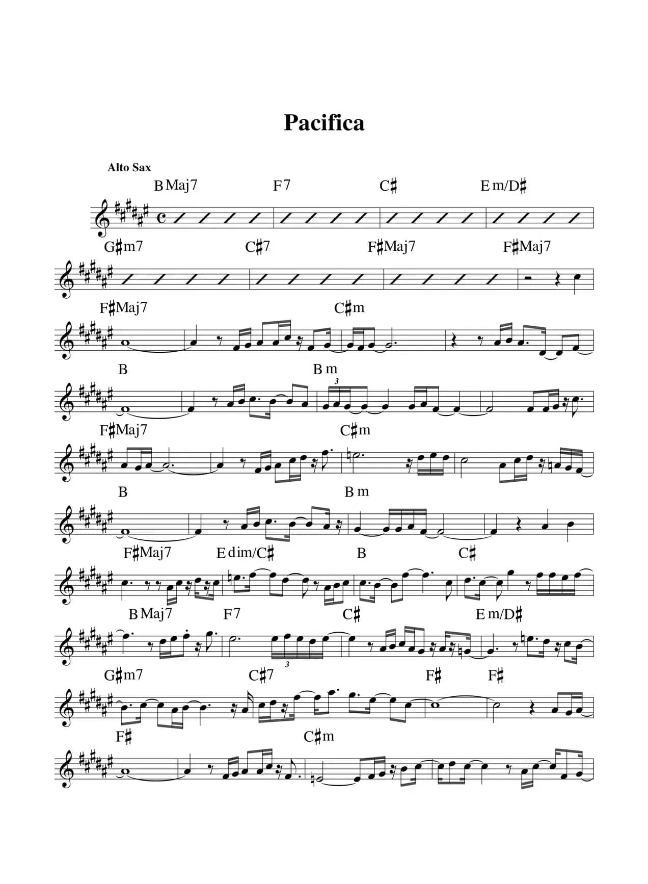 Pacifica（中音萨克斯）