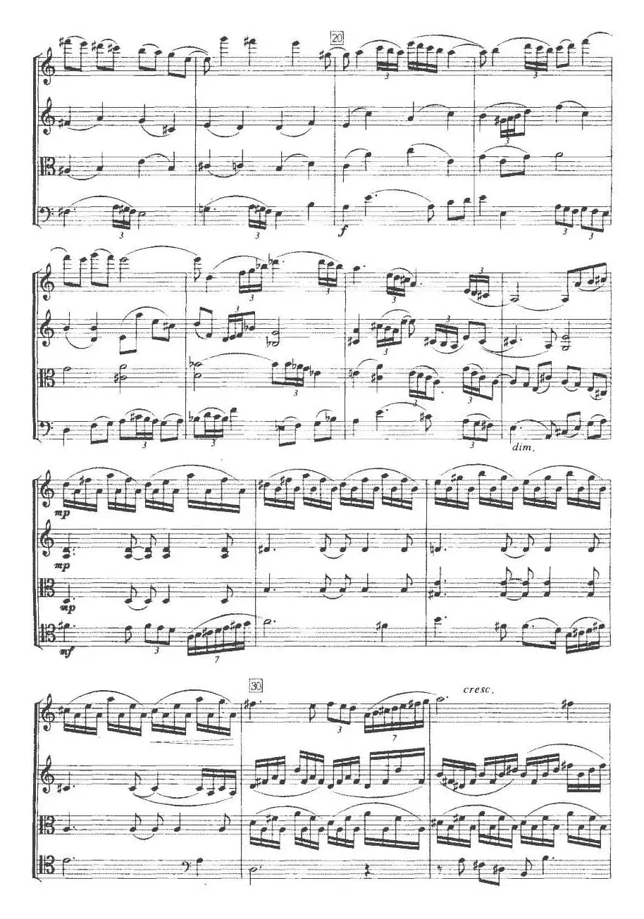 第一弦乐四重奏（第二乐章、赵哲亮作曲版）