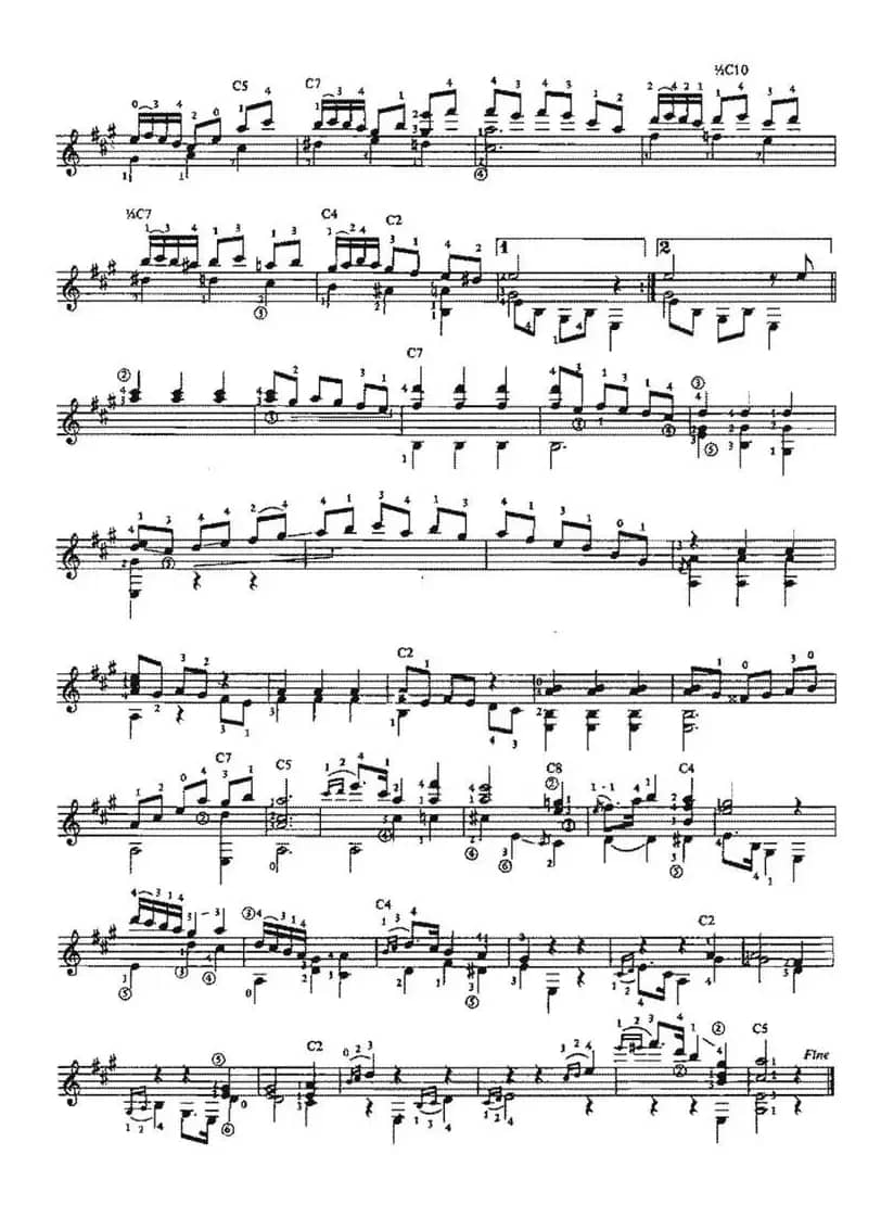 Minueto en La（古典吉他）