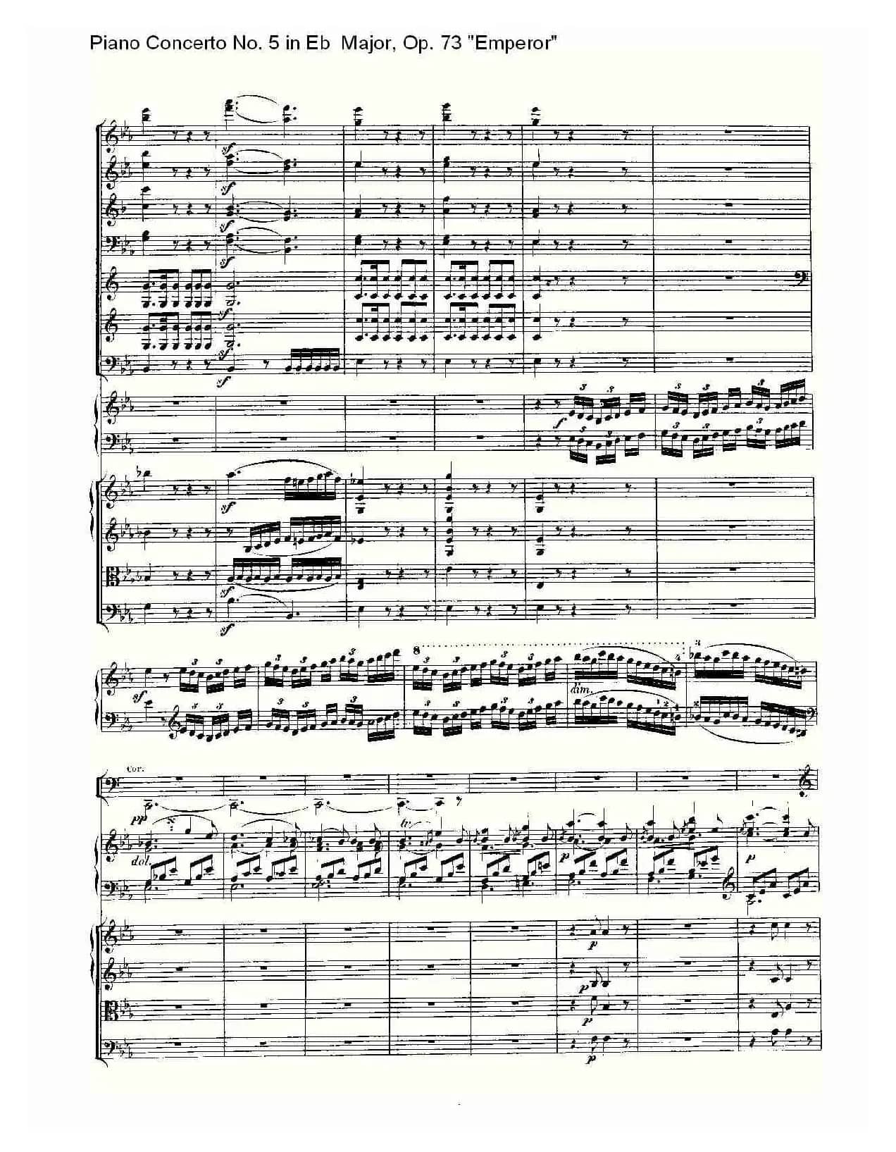 Eb大调钢琴第五协奏曲 Op.73“皇帝”第三乐章