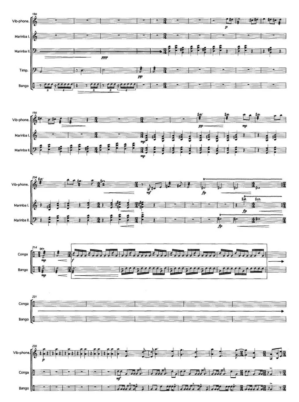 轻飏（为五人打击乐而作）