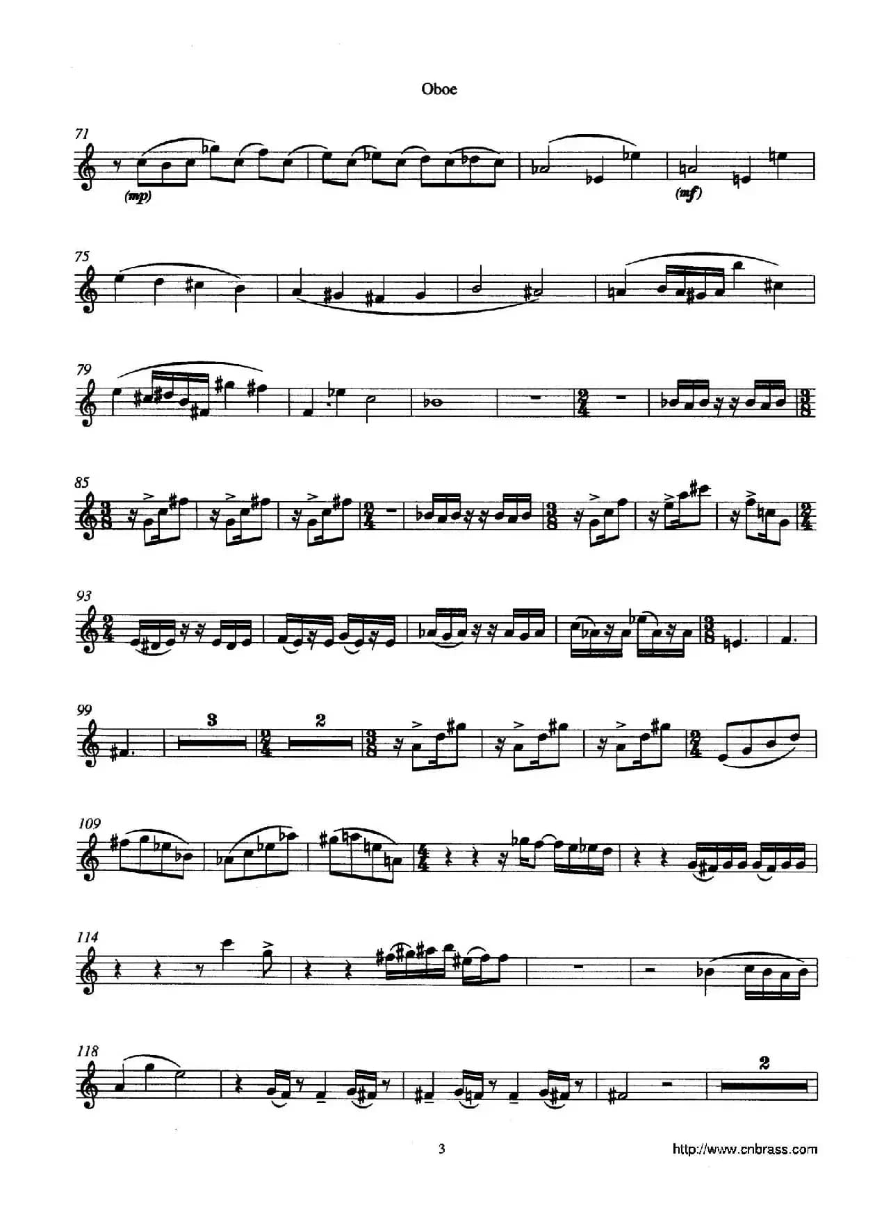 Trio（三重奏双簧管分谱）