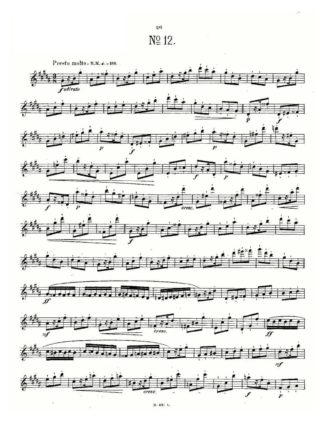 24首长笛练习曲 Op.15 之11—15