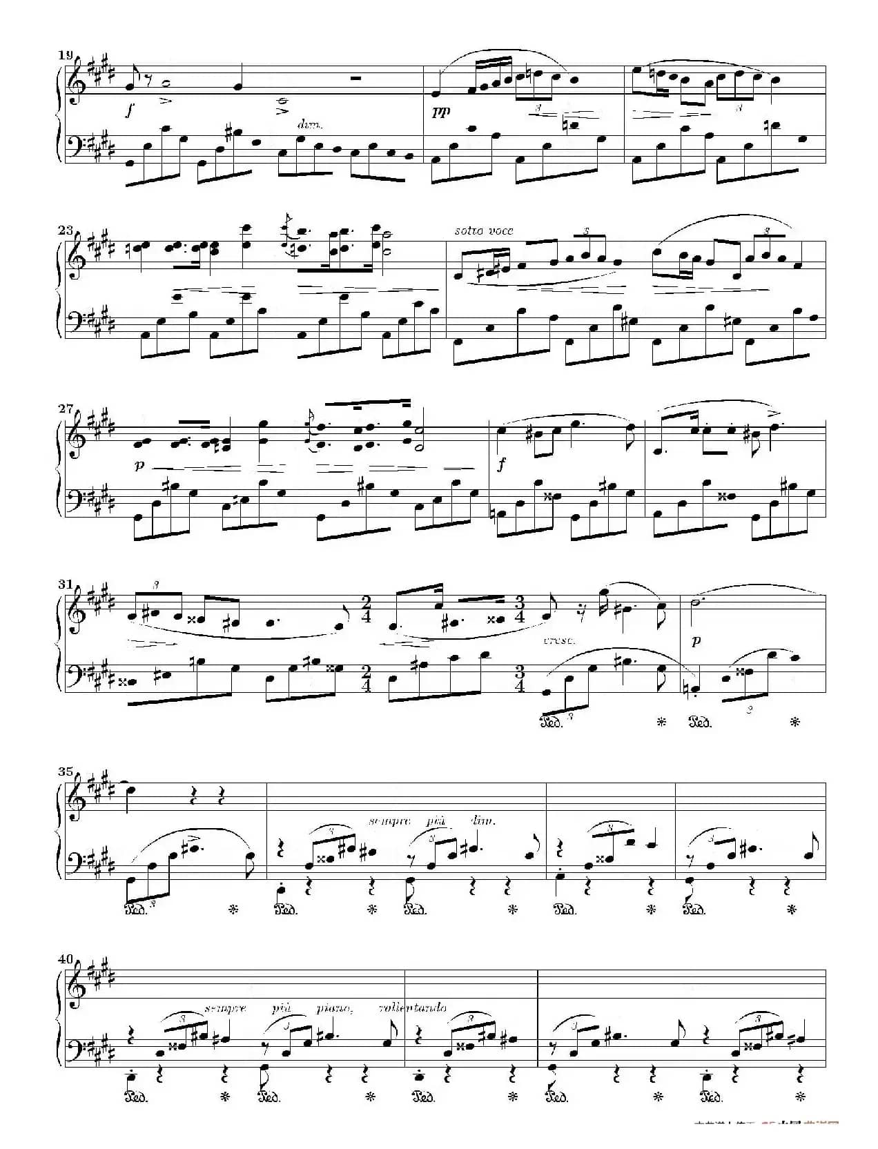 Nocturne in c-sharp Minor Op.posth (升c小调夜曲)