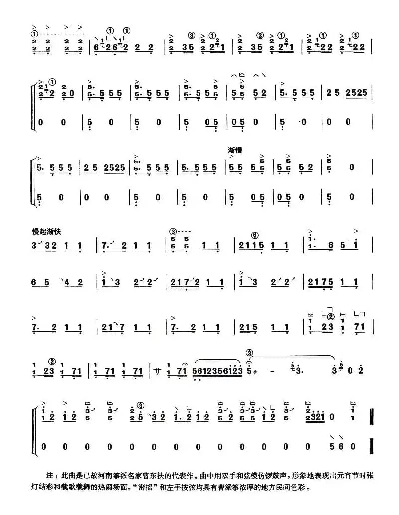 闹元宵（【上海筝会】考级六级曲目）