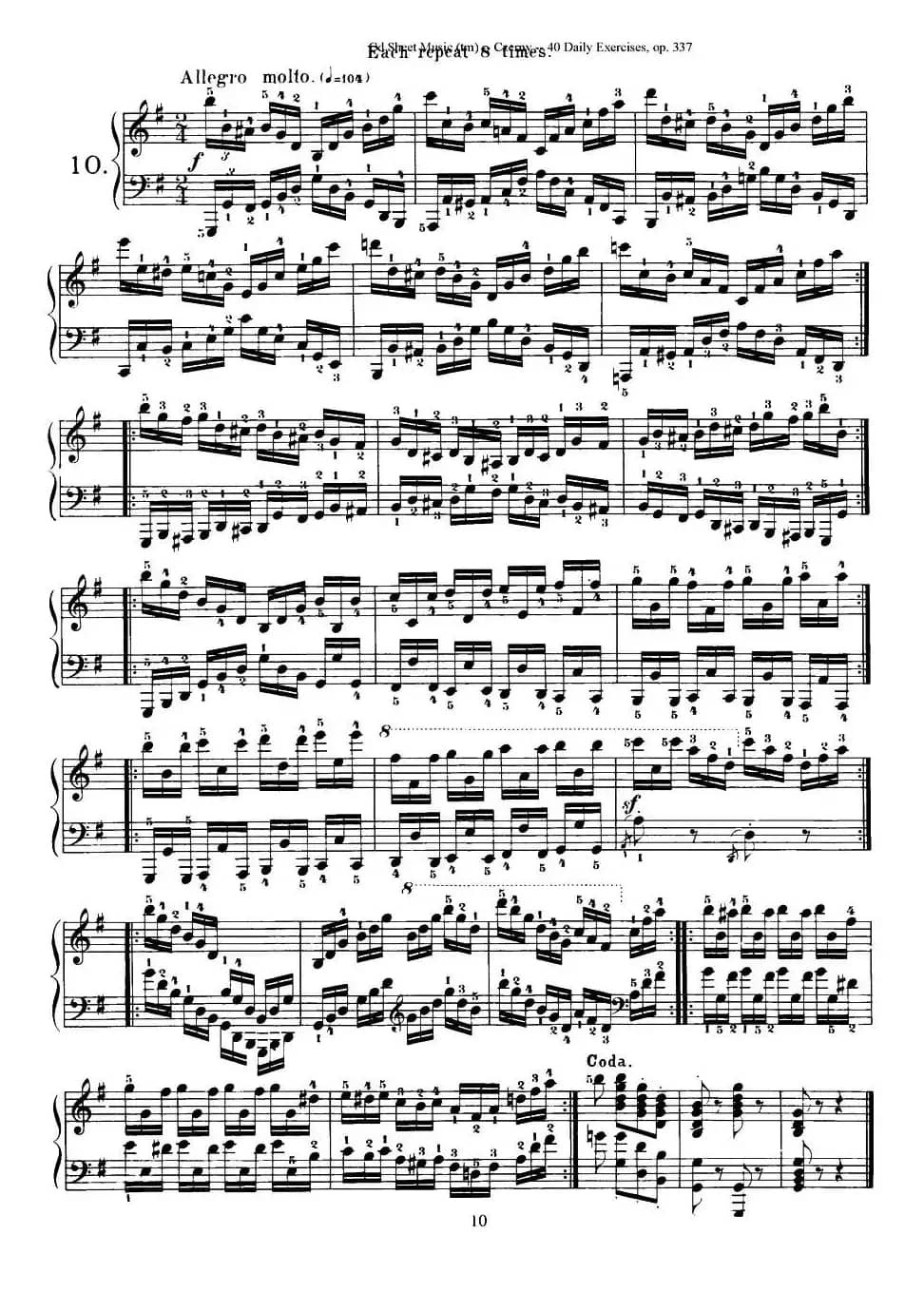 Czerny - 40 Daily Exerci Op.337（6—10）（40首日常训练曲）