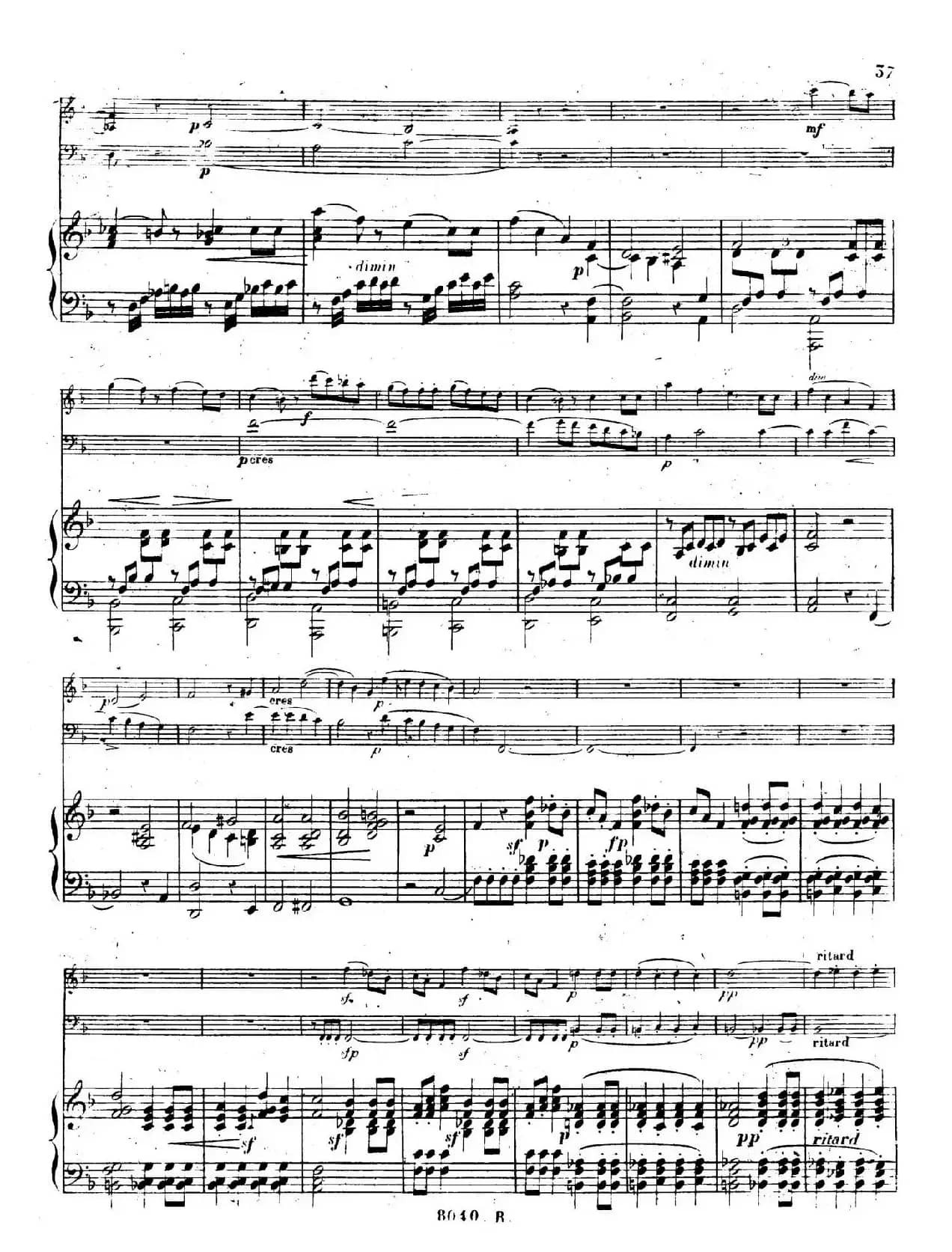 Piano Trio No.1 in d Minor Op.49（d小调第一钢琴三重奏·第四乐章）