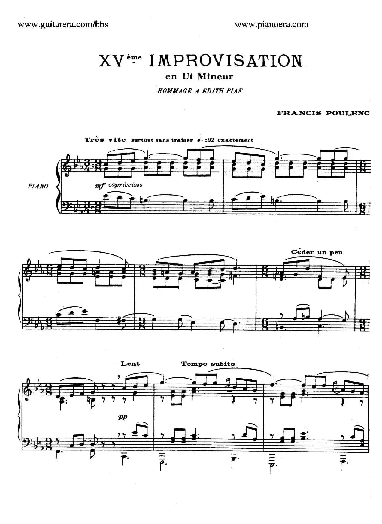 15 Improvisations(15首即兴曲·XV)