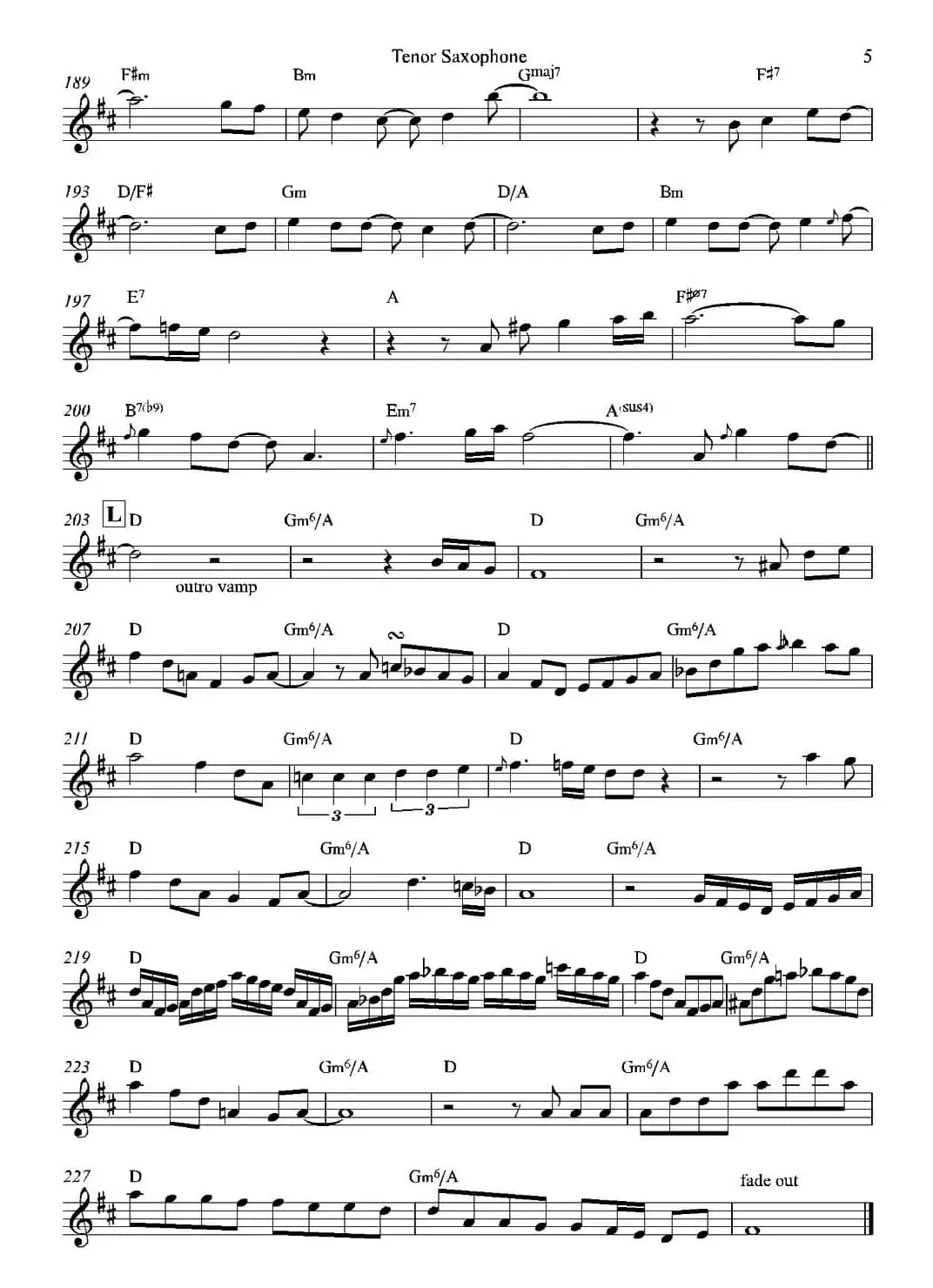 Bossa Real（次中音萨克斯）