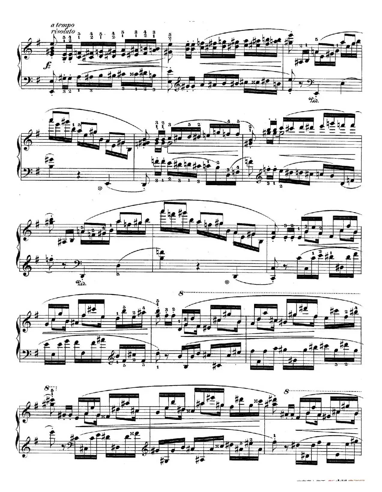 e小调第一钢琴协奏曲 Op.11(钢琴独奏版·第一乐章)