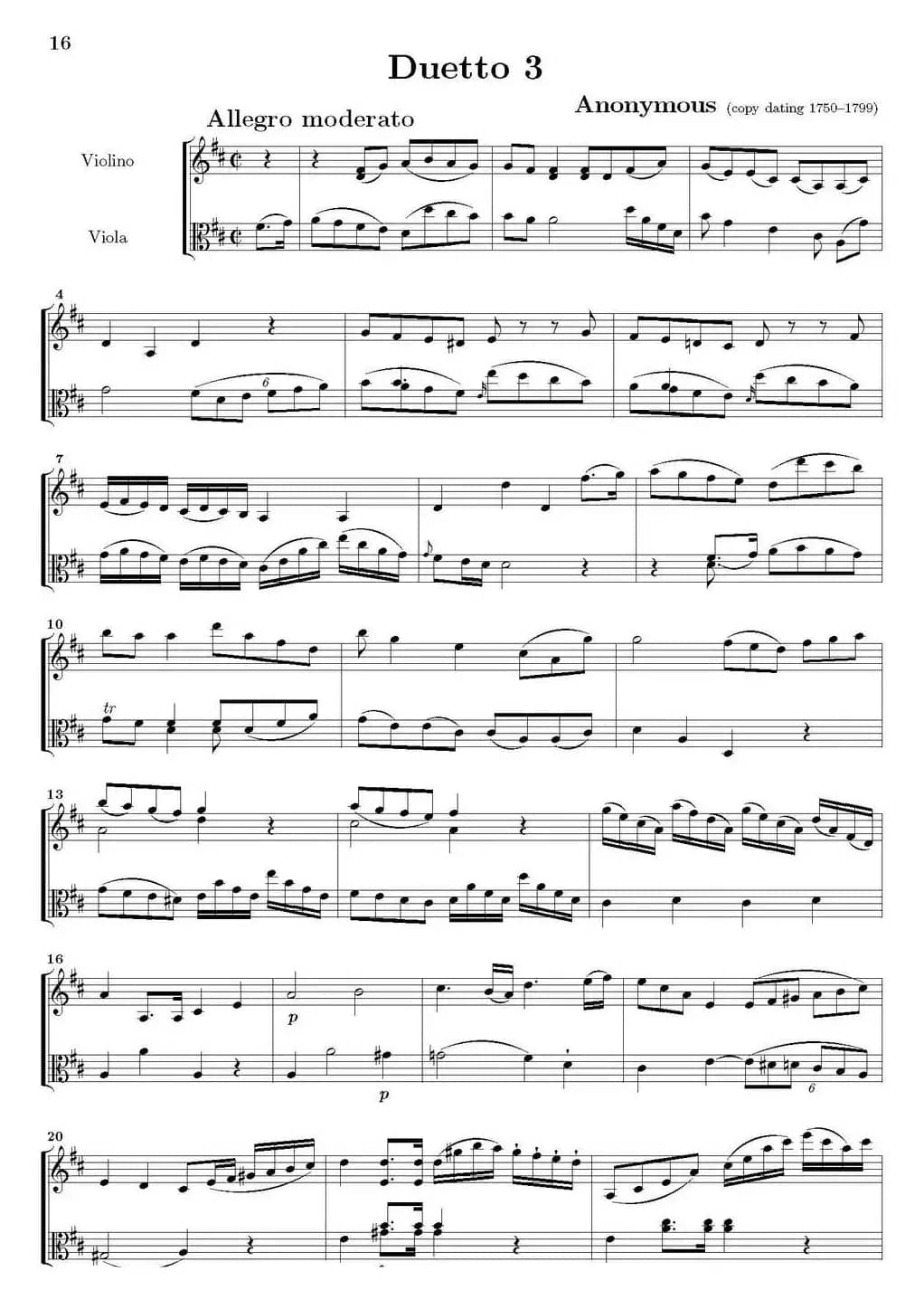 Duetto 3（小提琴+中提琴）