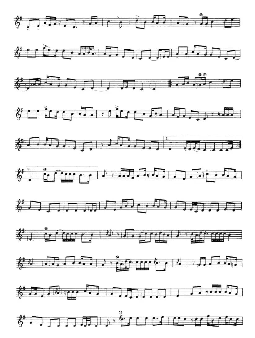 十二木卡姆：Ⅲ 木夏乌热克木卡姆 127——137（主旋律谱）