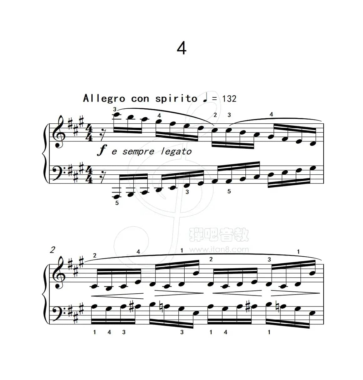 练习曲 4（克拉莫钢琴练习曲60首）