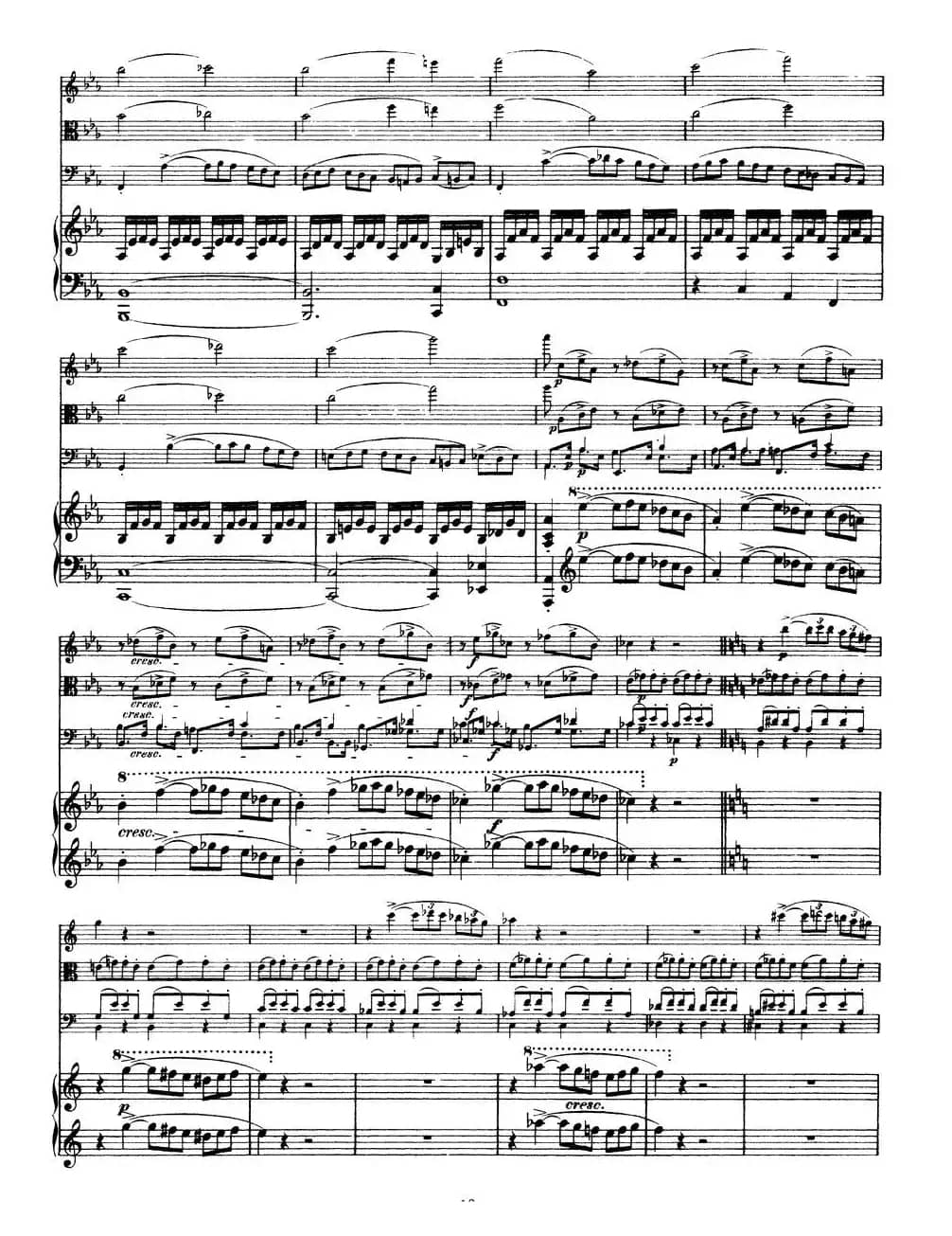 A大调鳟鱼五重奏（P1—10）（弦乐+钢琴）