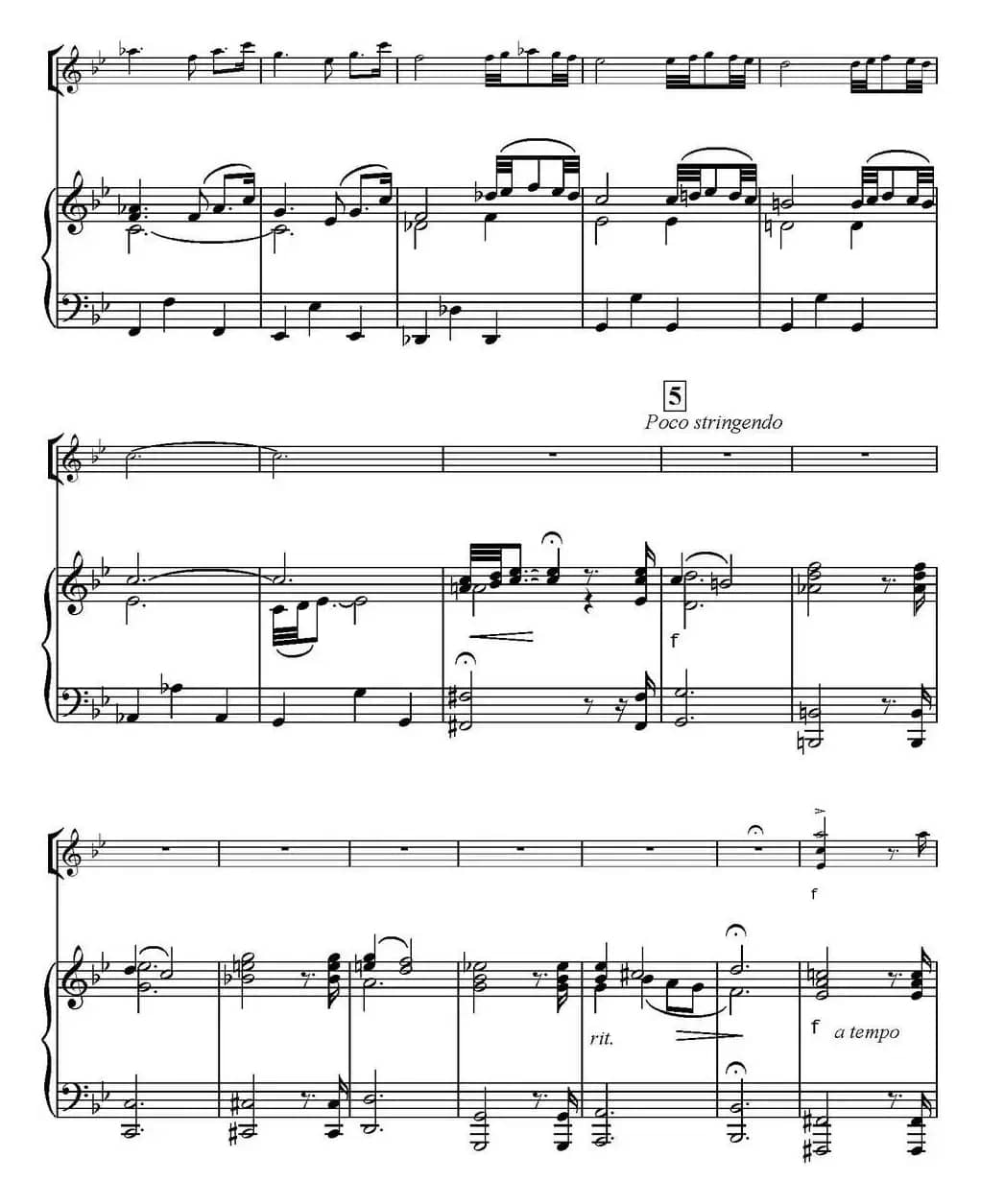 Adagio（G小调柔板、小提琴+钢琴伴奏）