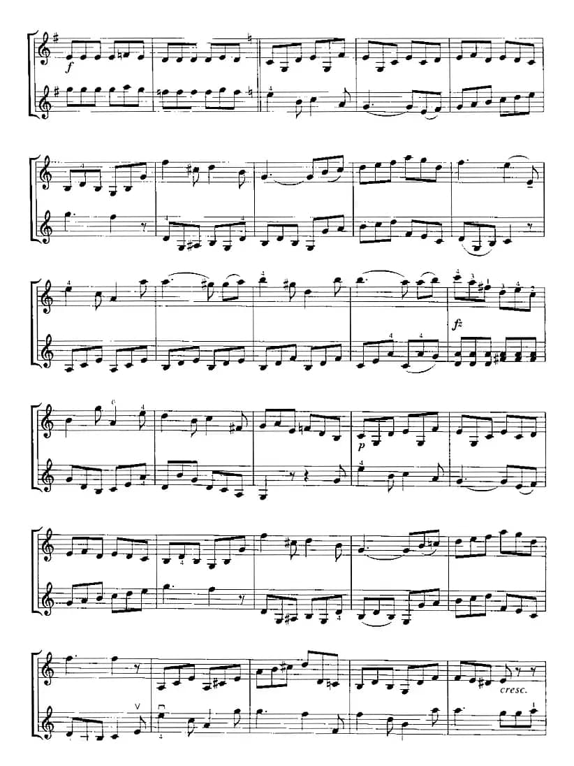 霍曼《小提琴基础教程》选曲：郊游（二重奏）