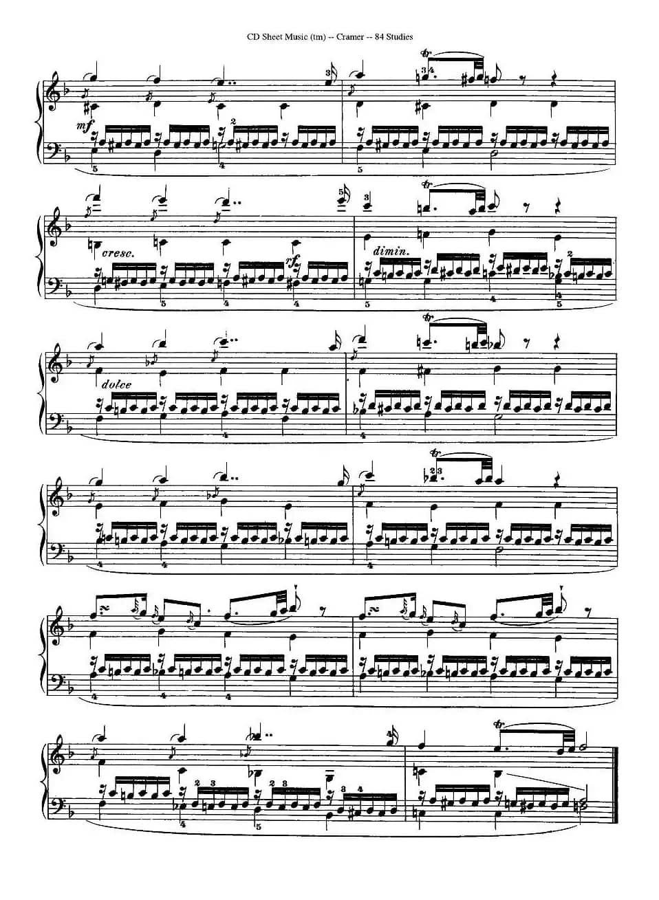 Cramer - 84 exercices（21—25）（克拉莫84首钢琴练习曲）