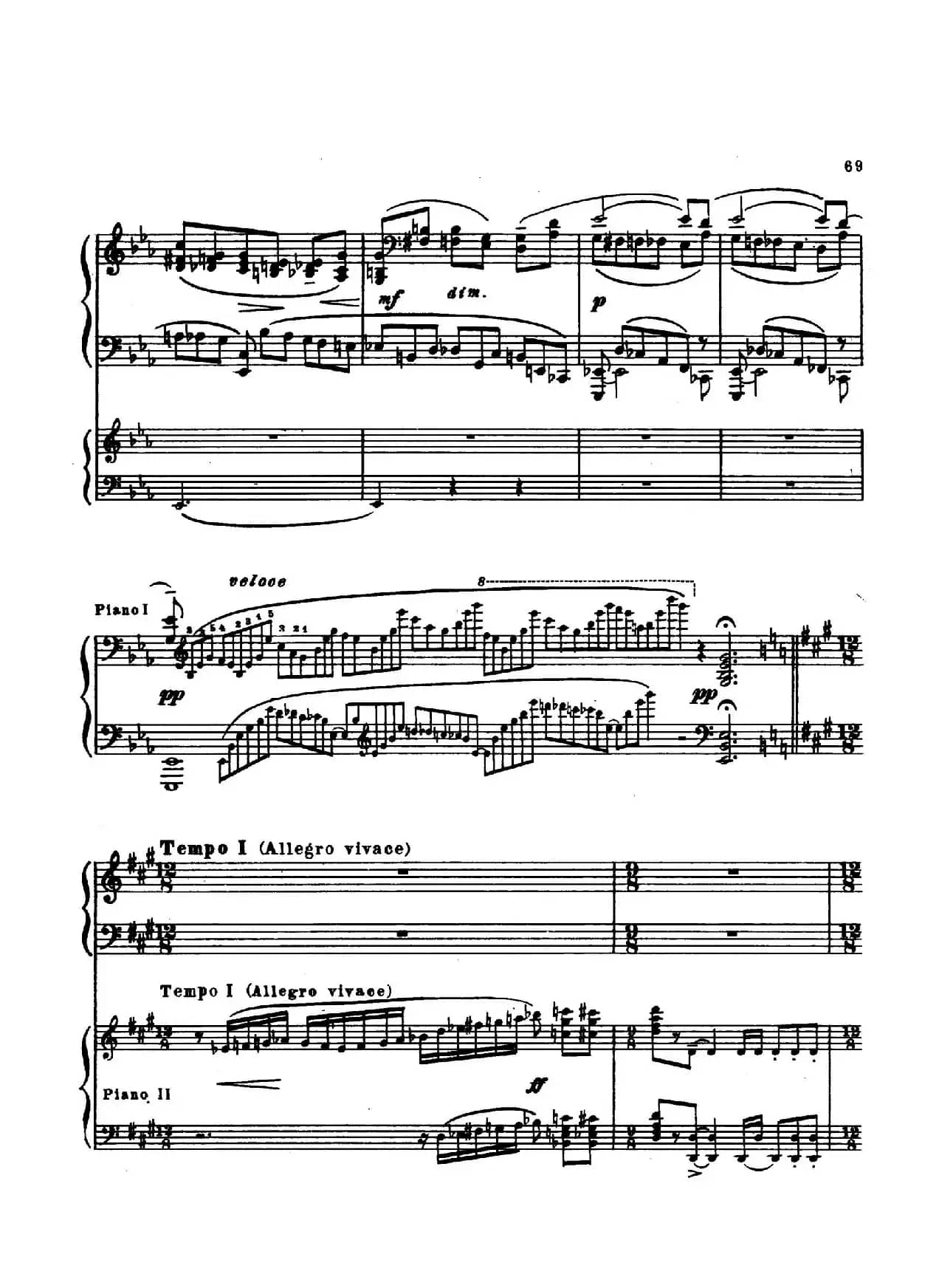 升f小调第一钢琴协奏曲 Op.1（双钢琴版）