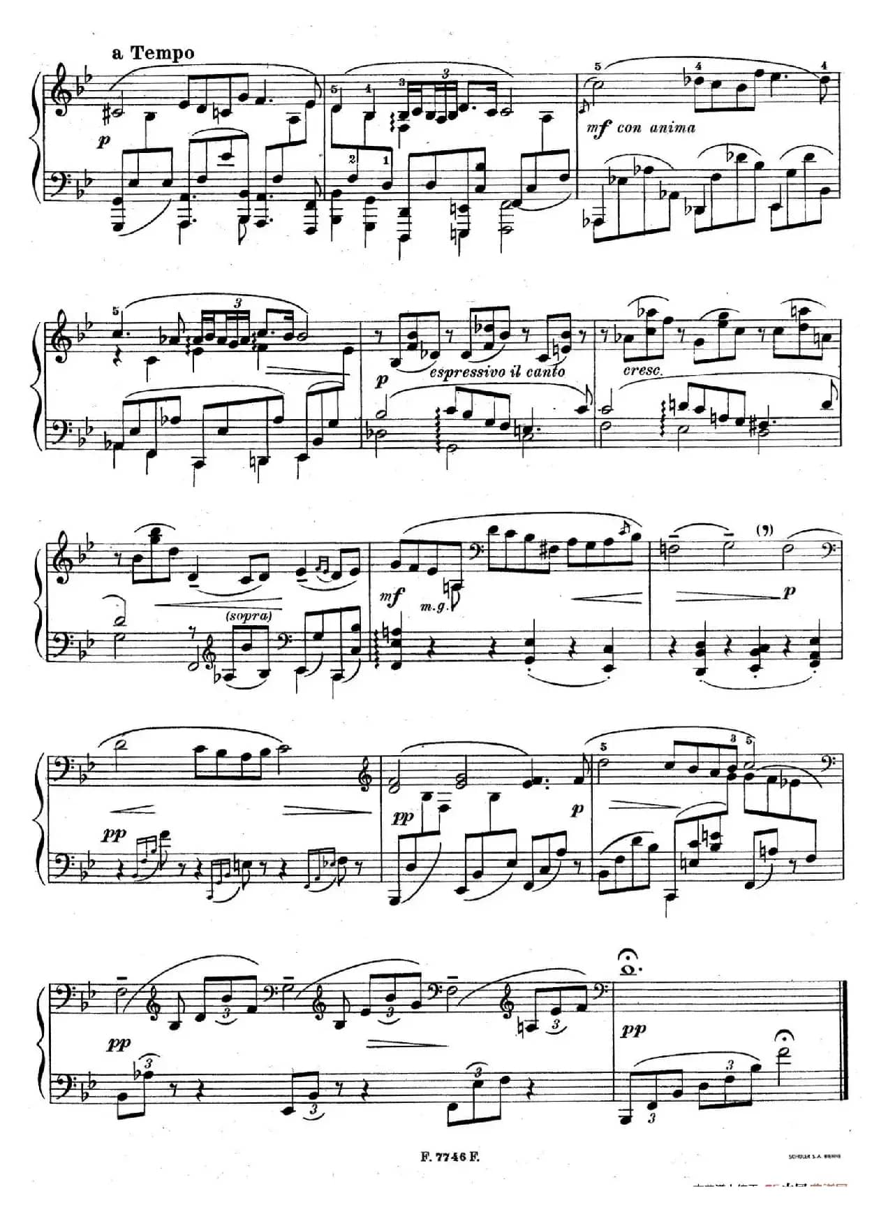 Sonata for Cello and Piano in g Minor Op.65（g小调大提琴奏鸣曲·柯尔托改编广板乐章钢琴独奏谱）