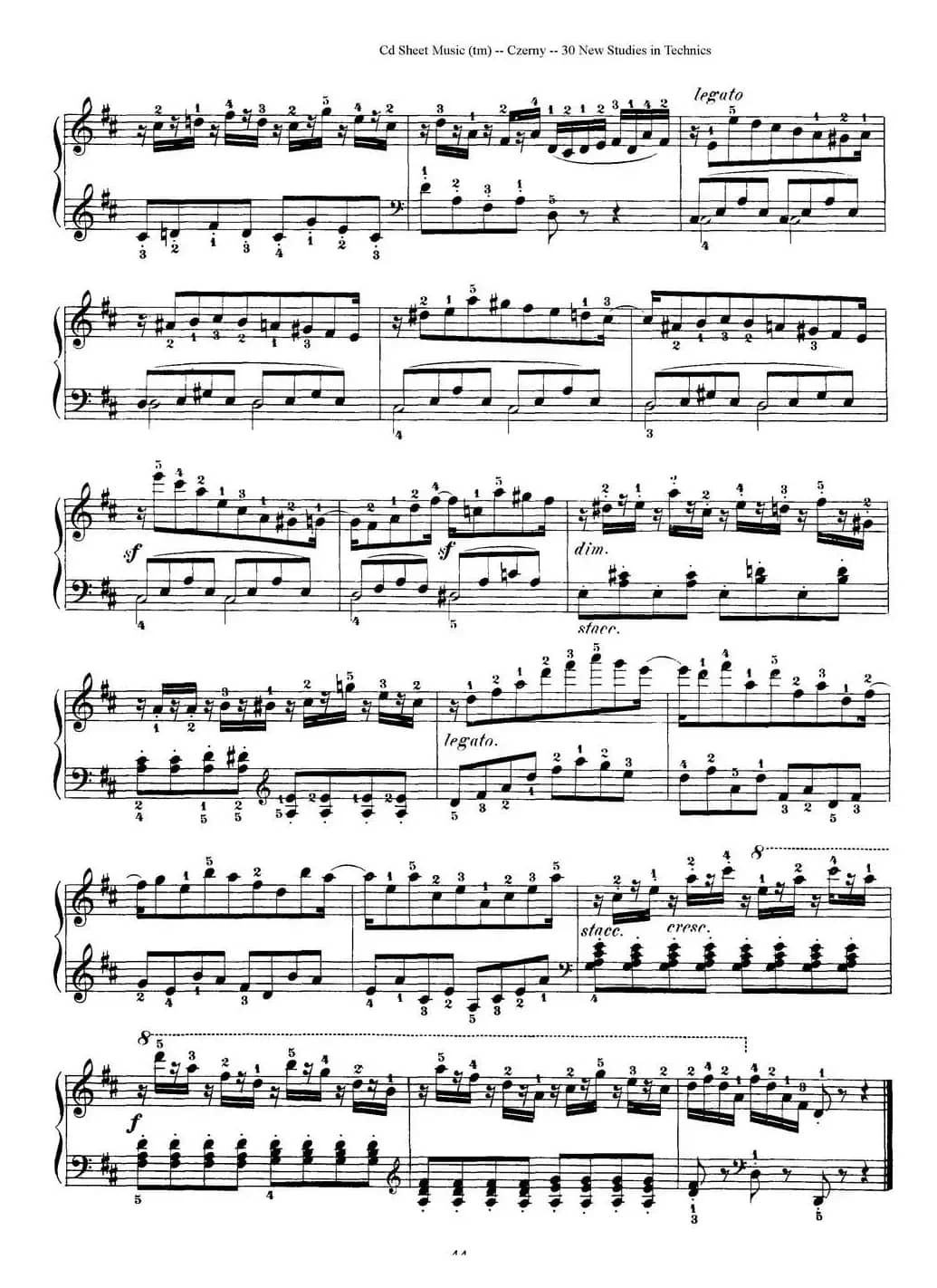 Czerny - 30 New Studies - 24（车尔尼Op849 - 30首练习曲）