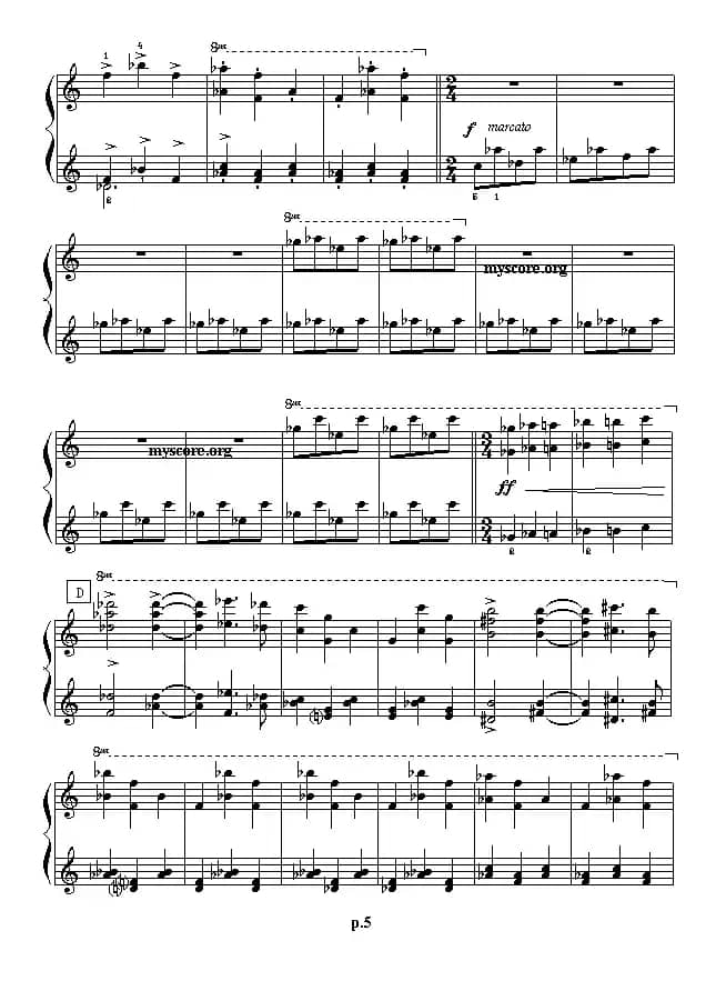 艾金娜与马塞拉涅尼亚双人舞（四手联弹之一）