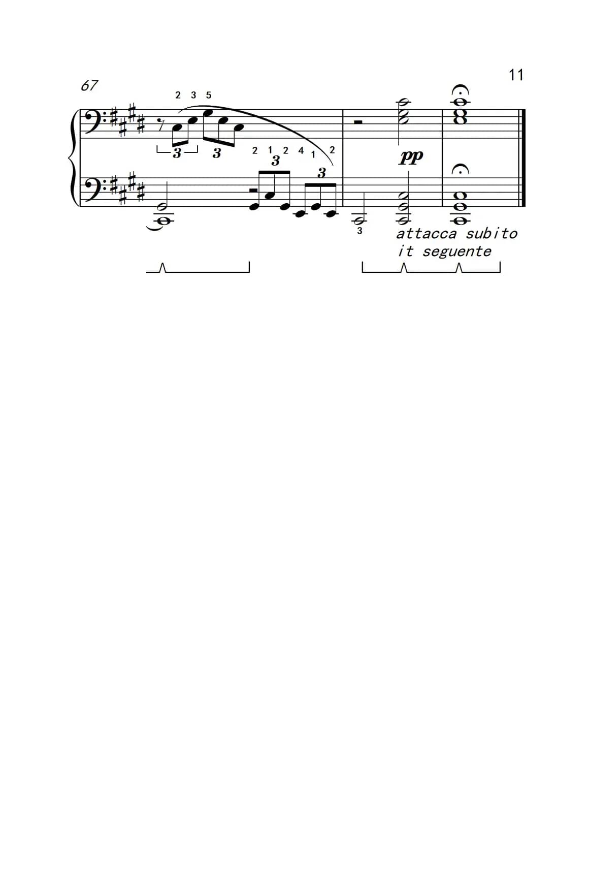 第十四号钢琴奏鸣曲（月光） 持续的慢板