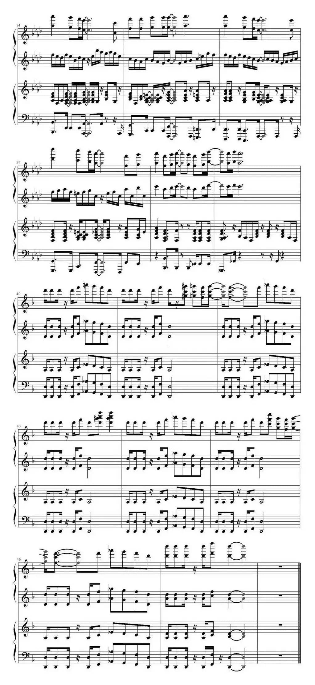 Share The World（海贼王主题曲、四手演奏版）