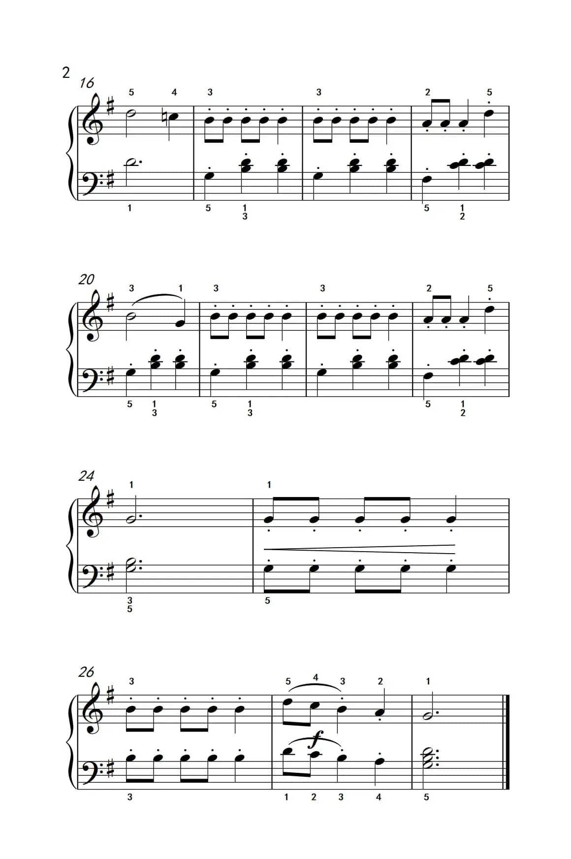 啄木鸟（约翰·汤普森 成人钢琴教程 第一册）