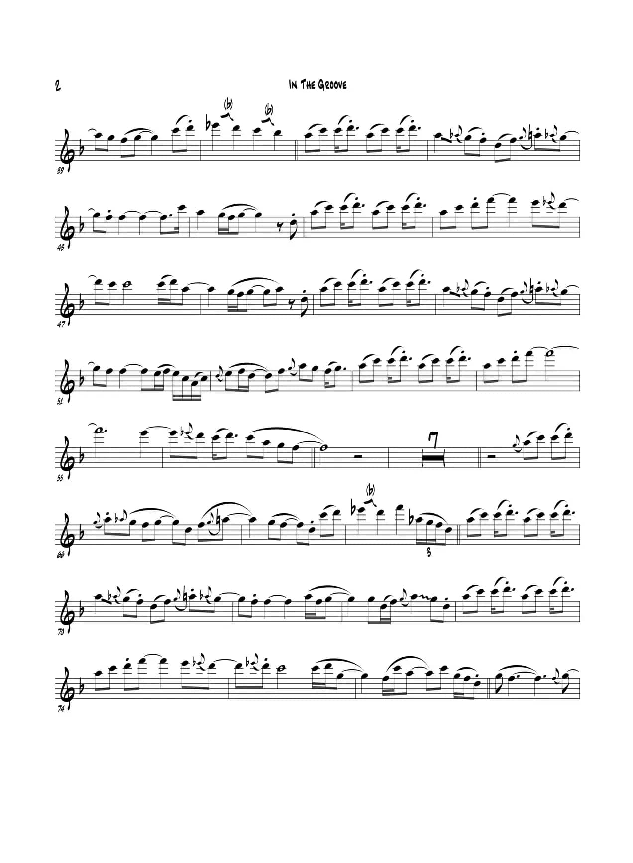 In The Groove（次中音萨克斯）