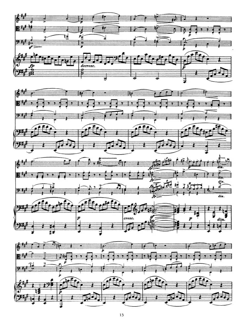 A大调鳟鱼五重奏（P11—20）（弦乐+钢琴）