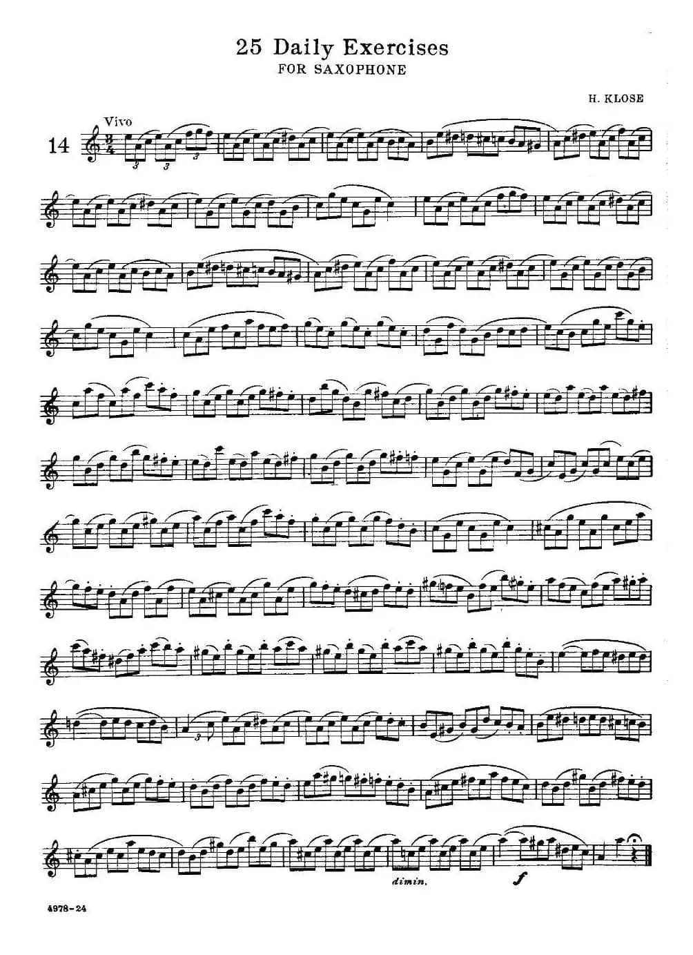 klose - 25首萨克斯练习曲（14）