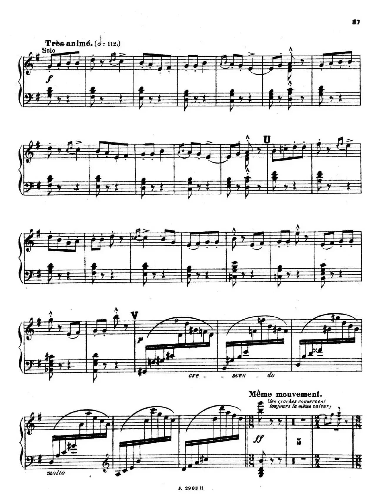 Symphony on a French Mountain Air Op.25（法国山歌交响曲·钢琴独奏·Ⅲ）