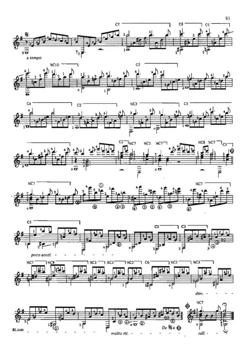 A mi madre（古典吉他）