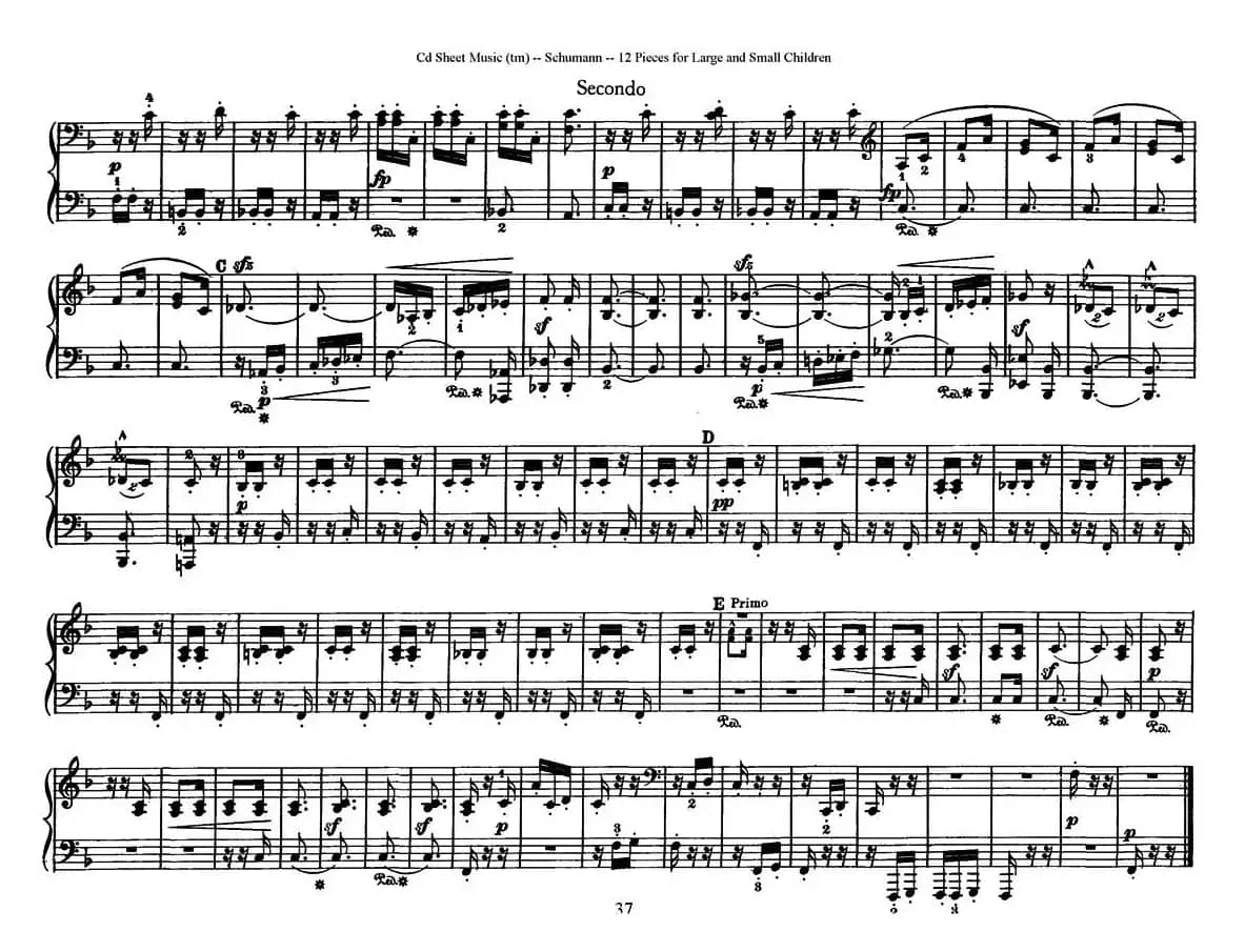 12首为孩子们而作的四手联弹曲 Op.85（四手联弹）（10）