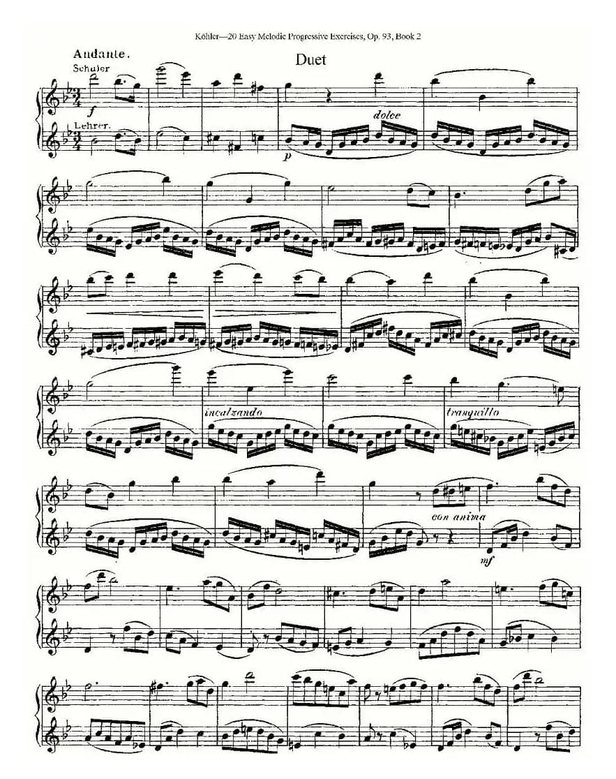 柯勒练习曲作品93号（二）