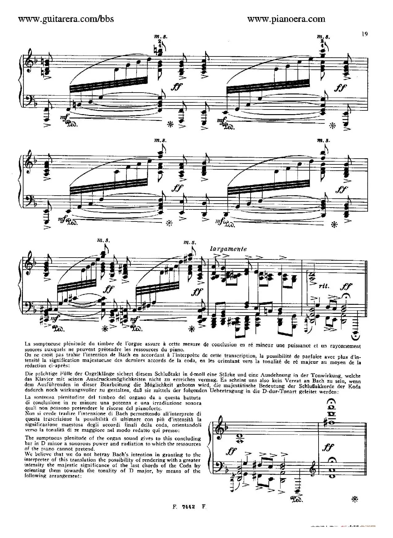 d小调托卡塔与赋格（BWV 565·柯尔托改编钢琴独奏版）