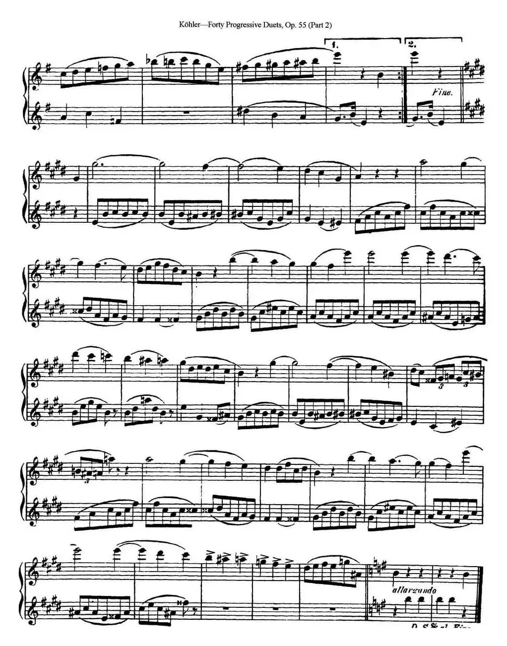 柯勒40首长笛提高练习曲OP.55（二重奏）（NO.12）