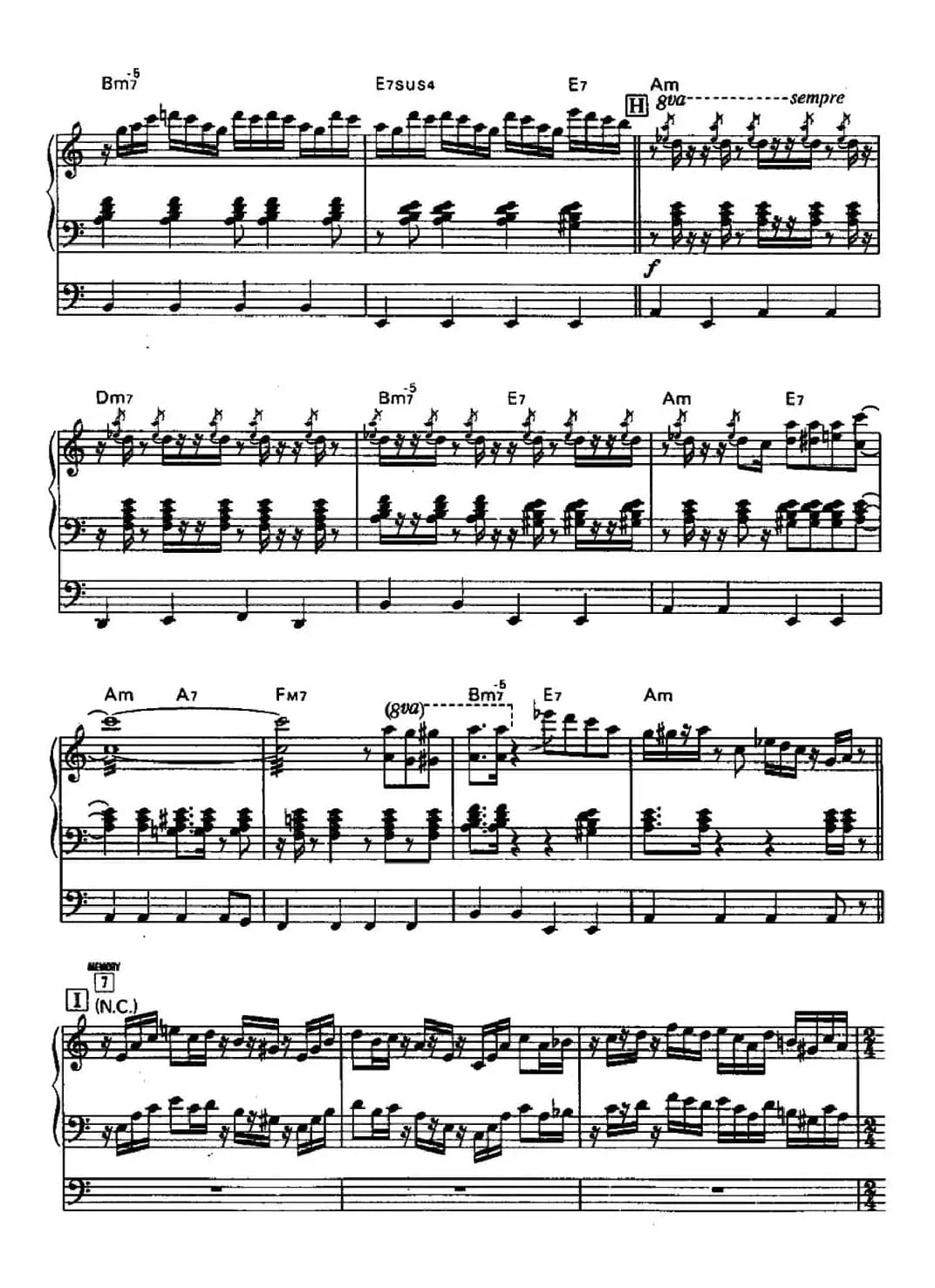 Riberutas（自由）（双排键电子琴谱）