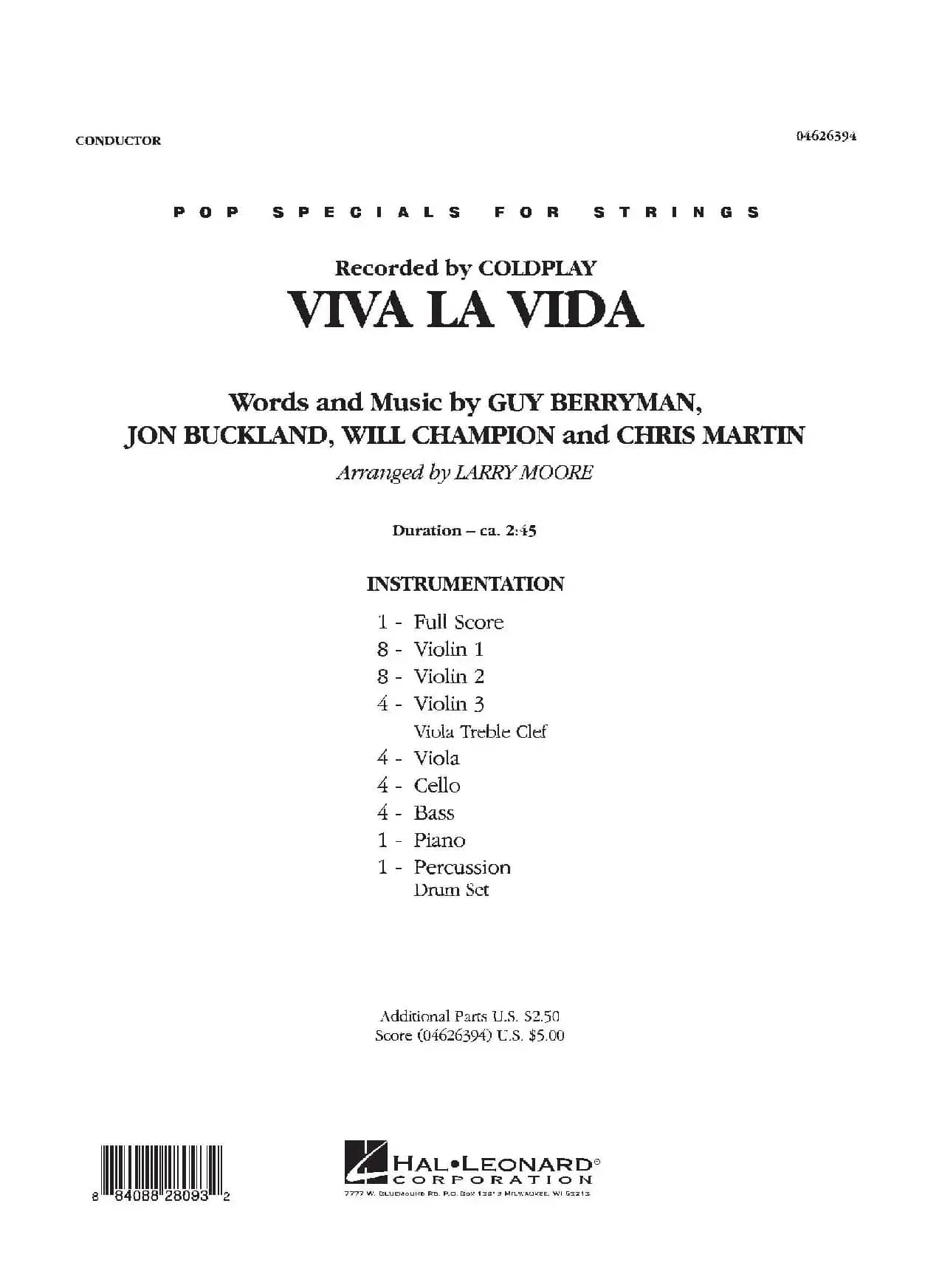 VIVA LA VIDA（总谱）