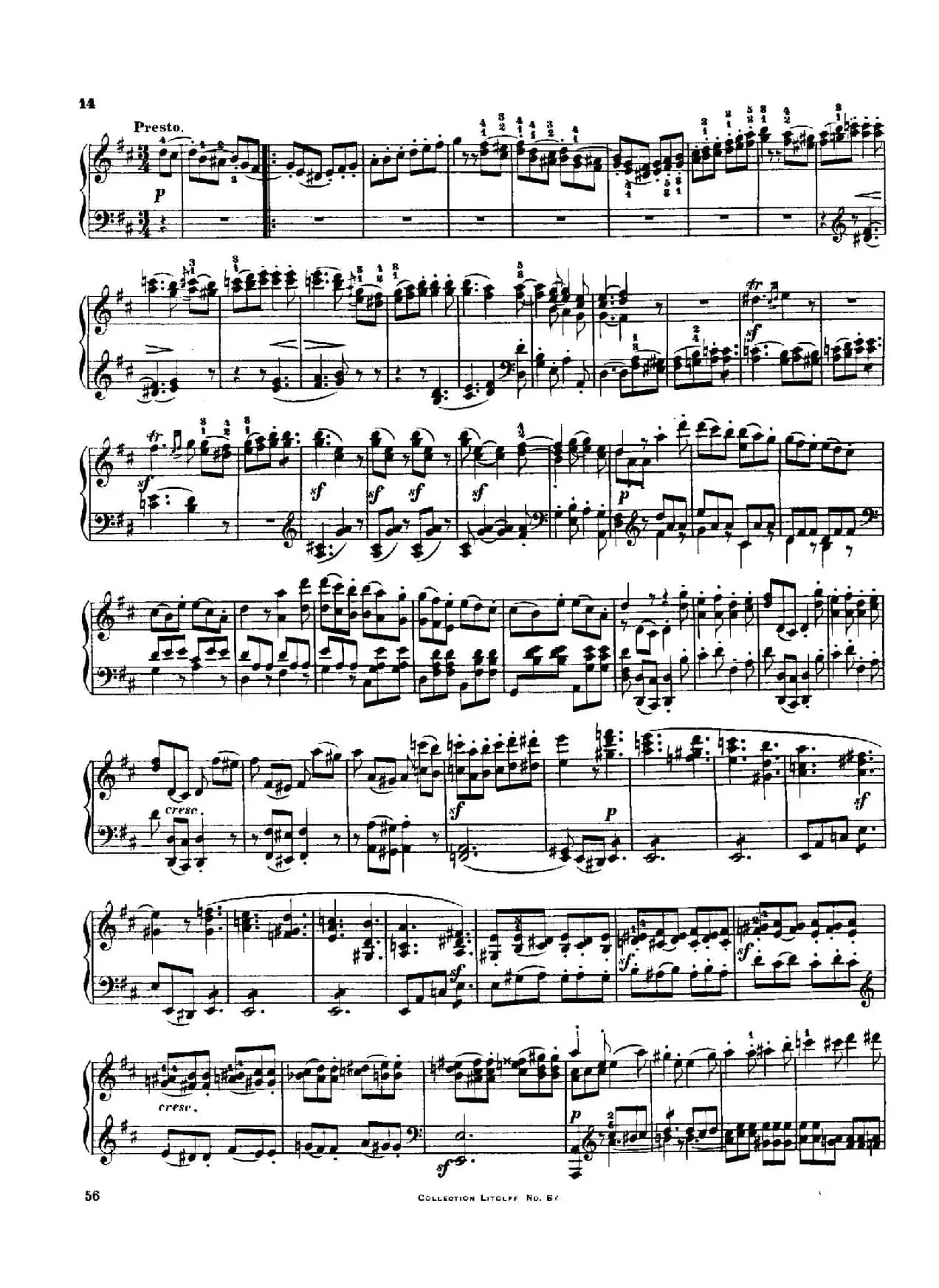 String Quartet No.3 in D Major Op.18-3（D大调第三弦乐四重奏·钢琴独奏版）