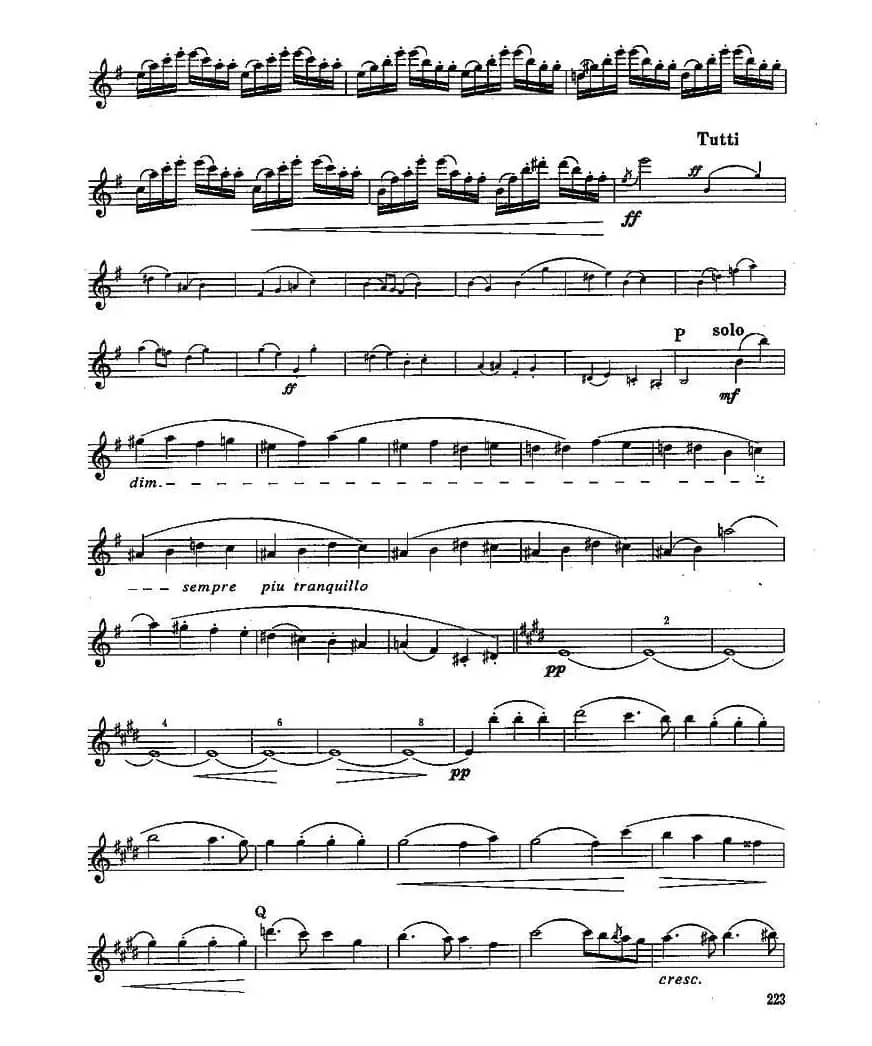 长笛九级考级曲谱（第四部分—4）